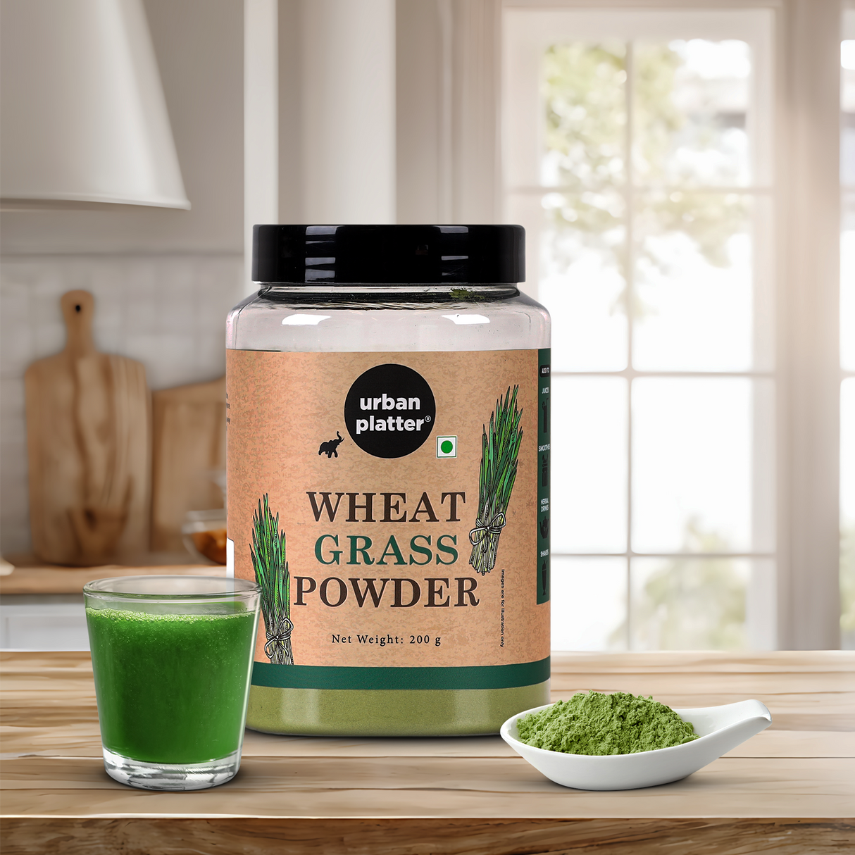 Urban Platter Wheatgrass Powder, 200g [Immunity boosting | Superfood | Supports healthy metabolism | Detoxifying]