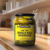 Urban Platter Whole Dill Gherkins, 680g [ Sweet & Crunchy. Great for Adding Tang & Flavour to Sauces & Dips. ]