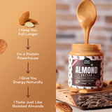 Urban Platter Almond Butter (With Skin) (Bold Nutty Flavour | Single Ingredient | Keto-Friendly | Unblanched Paste)