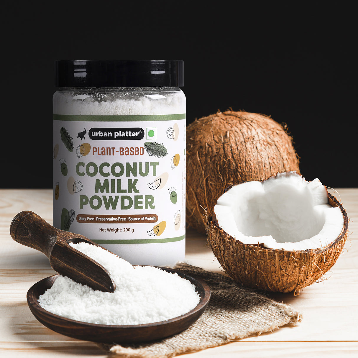 Urban Platter Coconut Milk Powder, (Plant-Based, Preservative-Free, Easy to use, Product of Sri Lanka, Dairy-Free, Source of Protein, Add to smoothies, curries, baked goods)