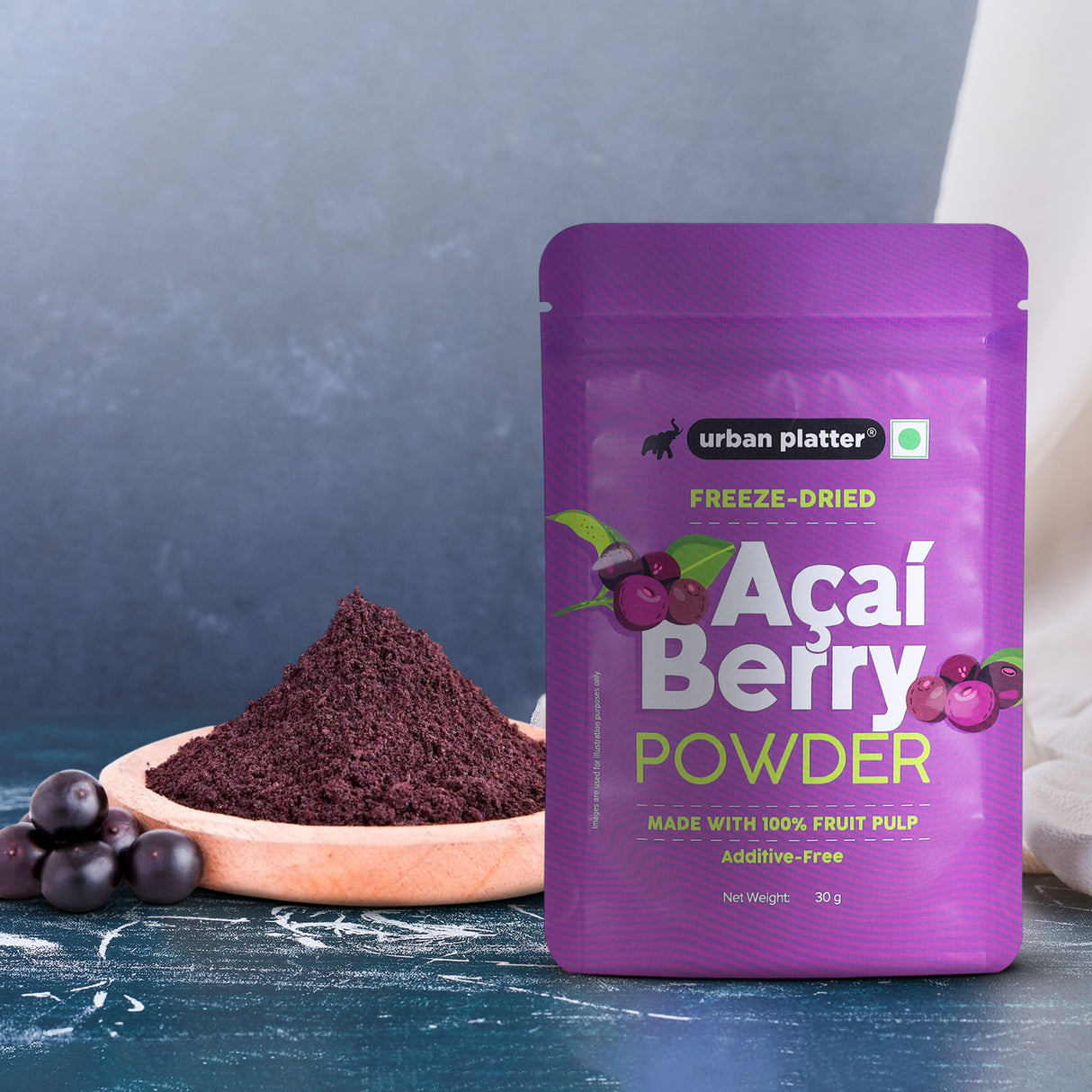 Urban Platter Acai Berry Powder, 30g (Additive Free | Superfood | Freeze Dried)
