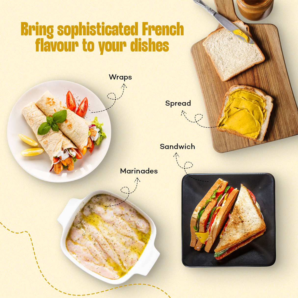 Urban Platter French Dijon Mustard, 350g [Moutarde De Dijone, Made in France]