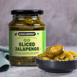 Urban Platter Sliced Jalapenos, 340g [ Tangy & Spicy, Great Topping for Pizza, Tacos, Nachos]