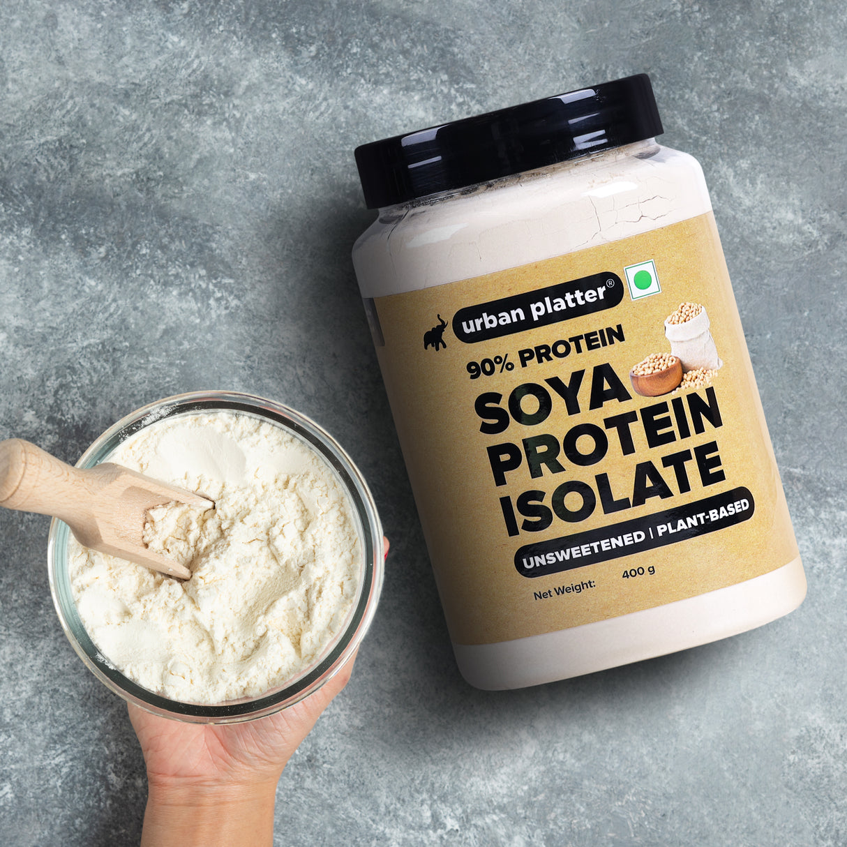 Urban Platter Soya Protein Isolate Powder, 400g