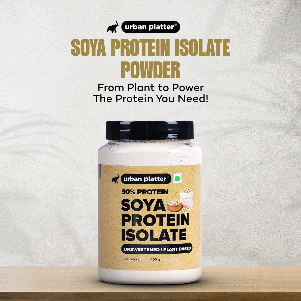 Urban Platter Soya Protein Isolate Powder, 400g
