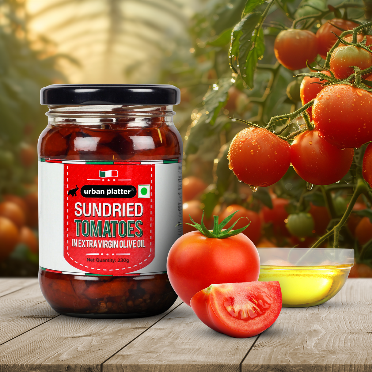 Urban Platter Sun-Dried Tomato in Extra Virgin Olive Oil, 230g