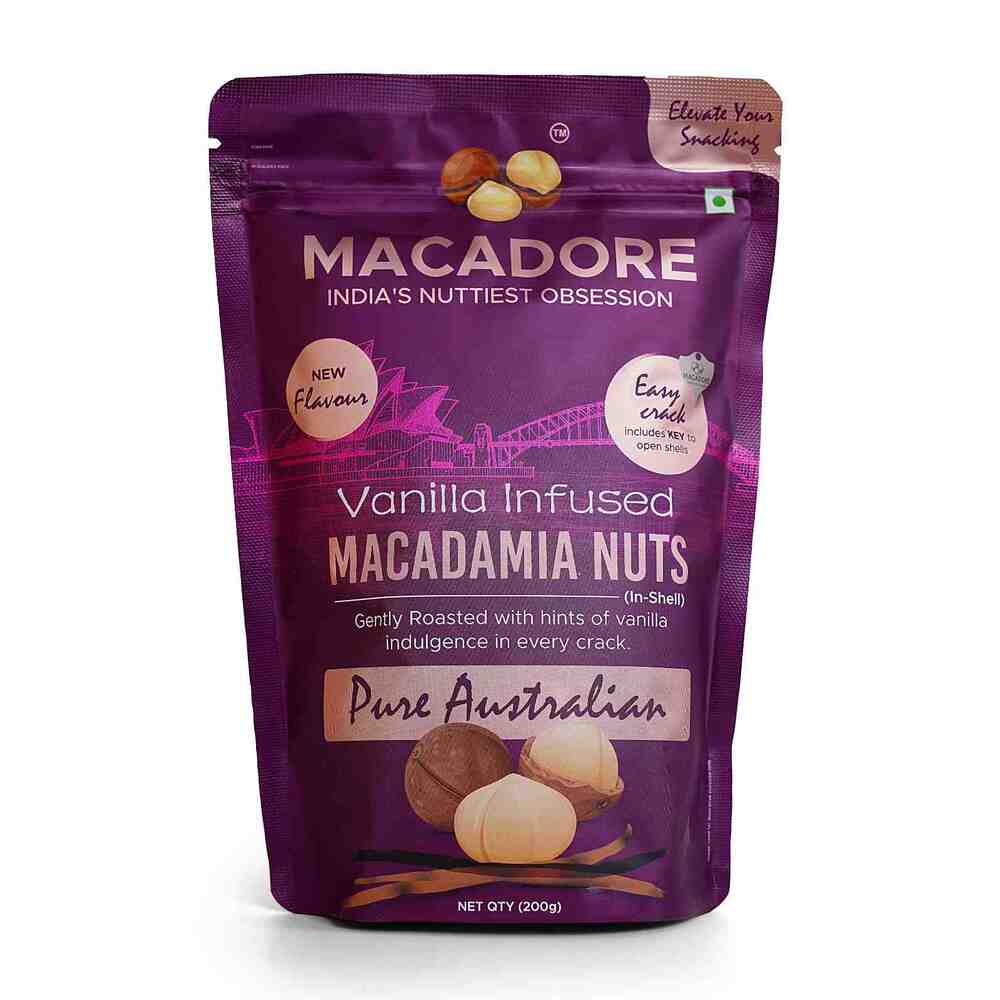 Macadore Pure Australian Vanilla Macadamia Nuts, 200g