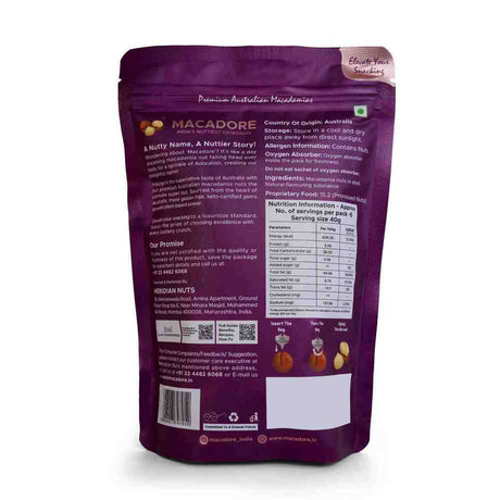 Macadore Pure Australian Vanilla Macadamia Nuts, 200g