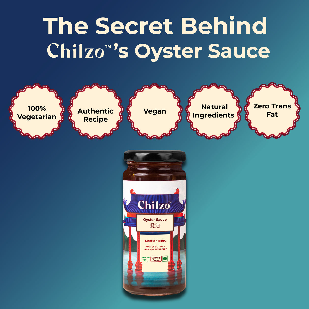 Chilzo Vegeterian Oyster Sauce, 230g (Made With Shiitake Mushrooms, No Msg, No Artificial Flavors/Colors)