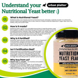 Urban Platter Nutritional Yeast Flakes, (Rich in Vitamin B12 | Gluten-Free | Perfectly Plant-Based Nutty and Cheesy Nooch | Savoury Seasoning)