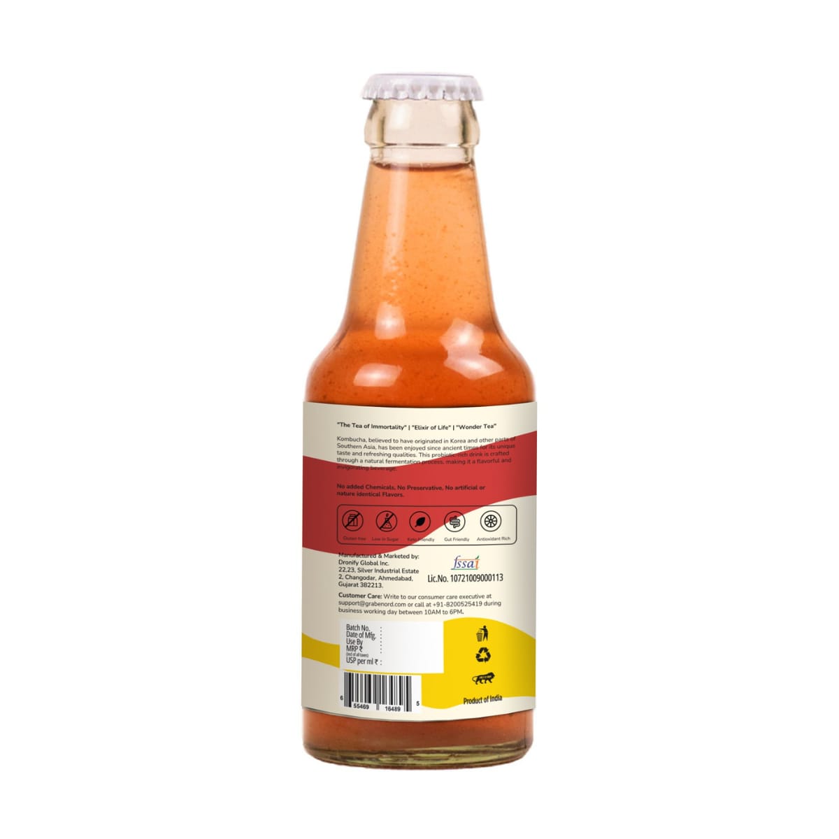 Healthy Gut Kombucha Raspberry Chamomile, 200ml