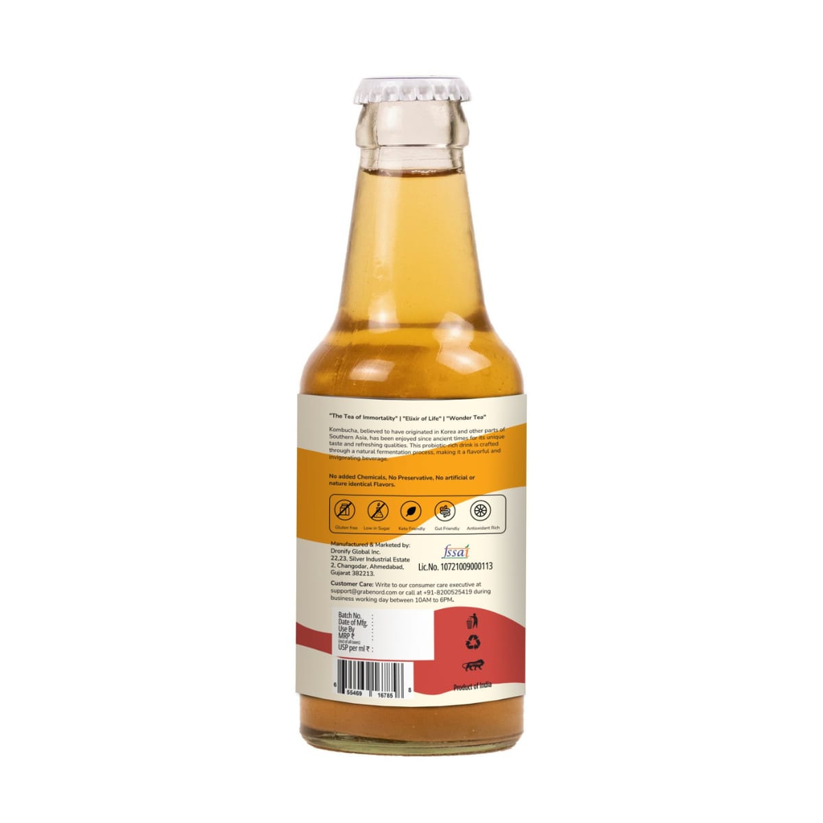 Healthy Gut Kombucha Ginger Berry, 200ml