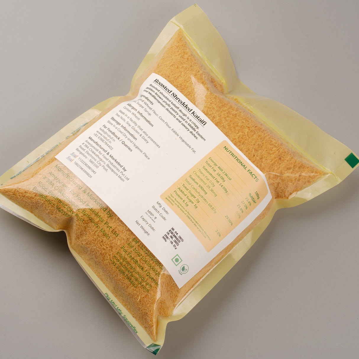 Natuf Roasted Kunafa Noodles, 500g