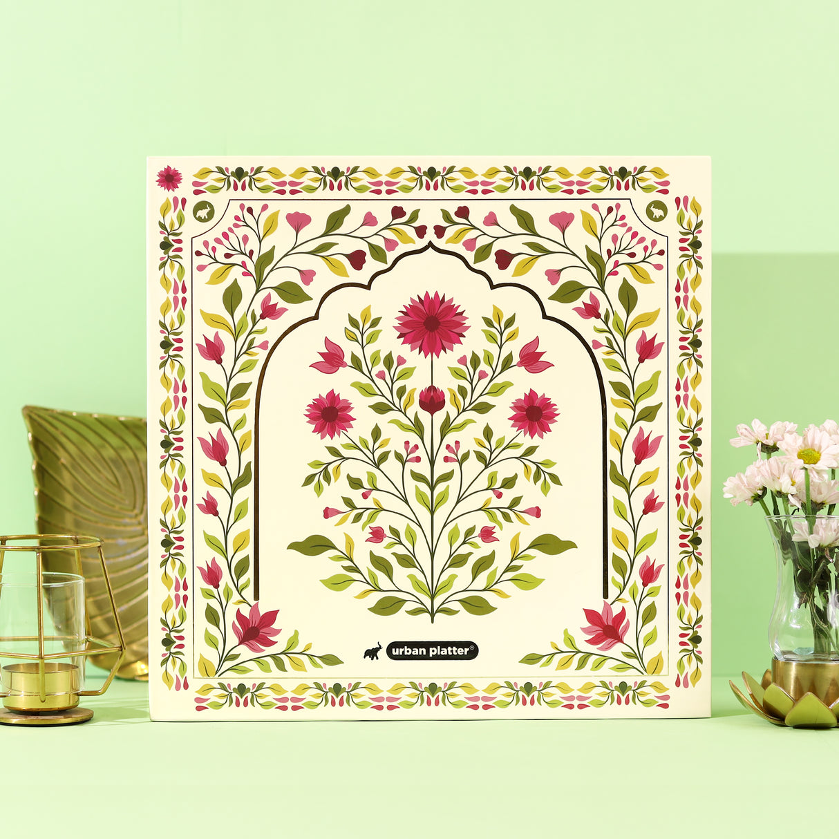 Urban Platter Blooming Elegance Hamper (Premium Dry Fruits & Gourmet Treats | Elegant Packaging | Perfect for Festive & Wedding Gifting)