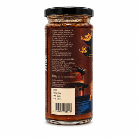 Schezwan Sauce, 200g (No Added Sugar, No MSG, No Artificial Flavors/Colors, Made with Fresh Ingredients, Gluten Free)