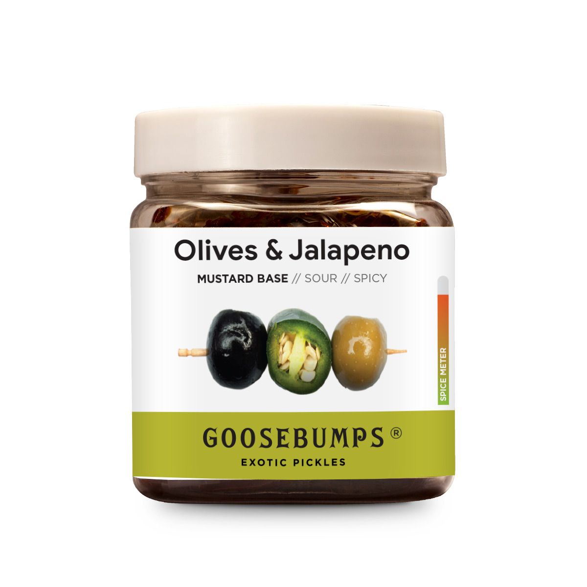 Goosebumps Olives and Jalapenos Pickle | Olives and Jalapeno ka Aachar | Innovative Pickle | Mustard Oil Based Pickle | Preservative Free Pickle 250 GMS
