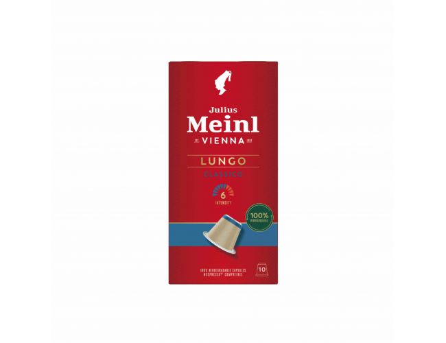 JULIUS MEINL Capsules Professional Lungo Classico, 11g (Box of 96 capsules | Arabica Beans | Roast Level 6 | Fresh and Fruity Aroma)