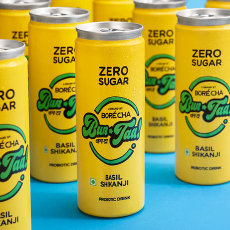 Borécha Zero Sugar Probiotic Basil Soda Shikanji Bun-taa! Series, 330ml