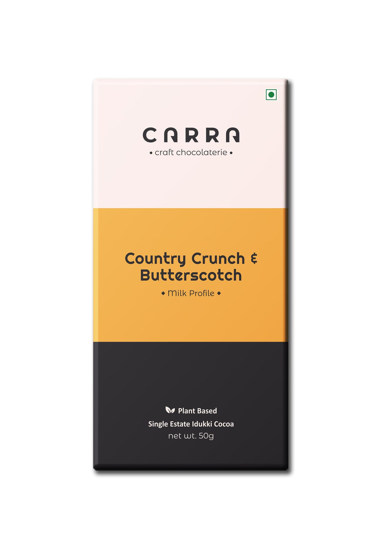 Carra Country Crunch & Butterscotch Milk Chocolate Bar, 50g