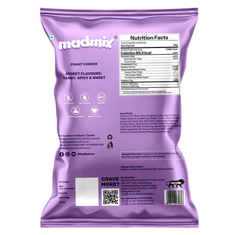 Madmix Quinoa Millet Puffs Chaat Corner, 50g