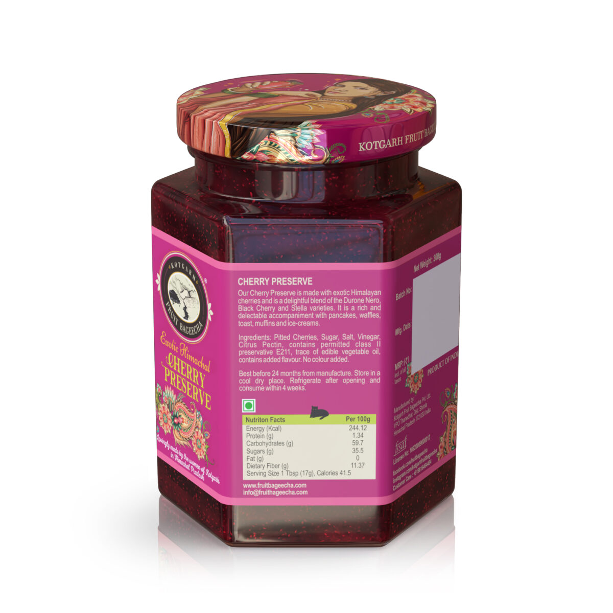 Kotgarh Fruit Bageecha Cherry Preserve, 300g