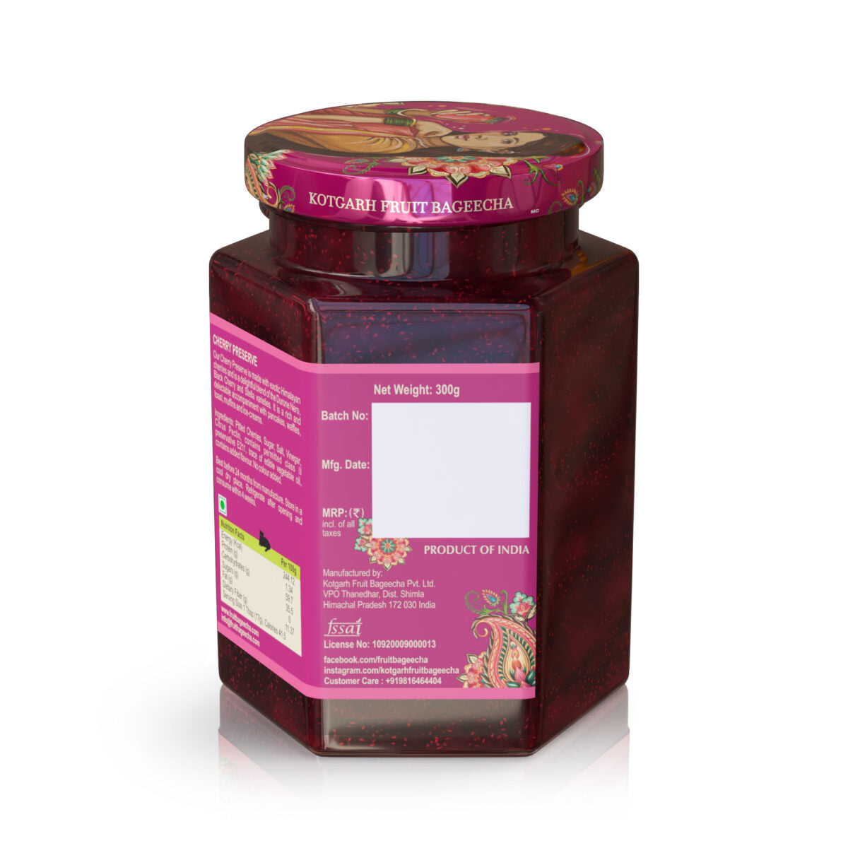 Kotgarh Fruit Bageecha Cherry Preserve, 300g