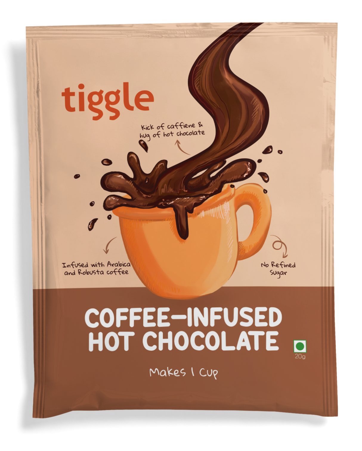 Tiggle Coffee infused Hot Chocolate, 20g