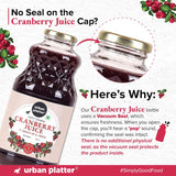 Urban Platter 100% Canadian Cranberry Juice, 946ml | No Added Sugar, Preservative-Free | Antioxidant-Rich, Supports UTI Health | Ideal for Cocktails & Mocktails
