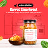 Urban Platter Sauerkraut Original Pickled Probiotic Cabbage with Carrot, 450g / 15.8oz [Raw, Organic | Powered by Bombucha]