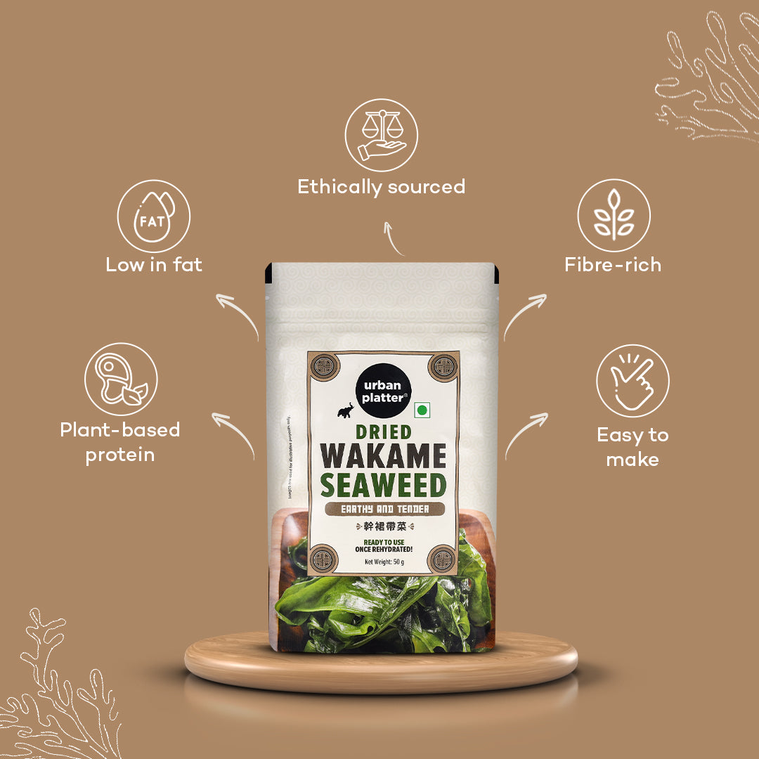 Urban Platter Wakame Seaweed [Low Fat, Source of Protein, High Fibre]