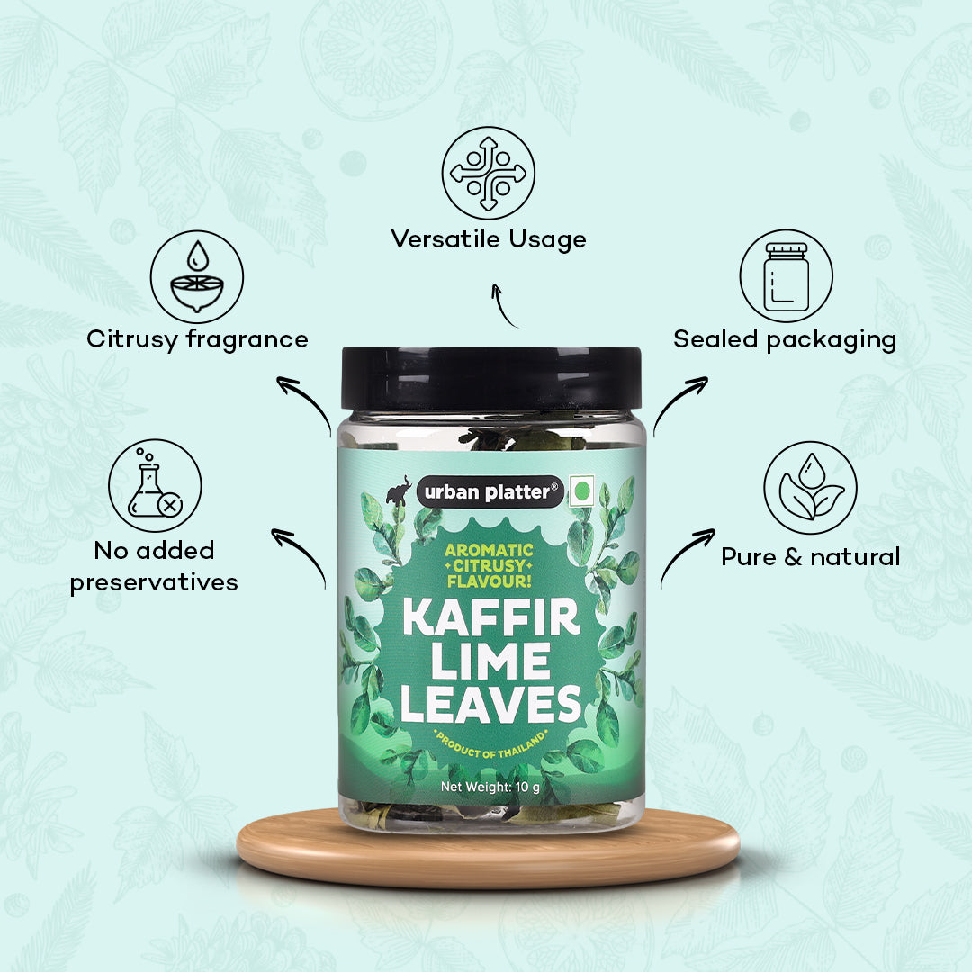 Urban Platter Dried Kaffir Lime Leaves, [All Natural, Premium Quality, Aromatic]