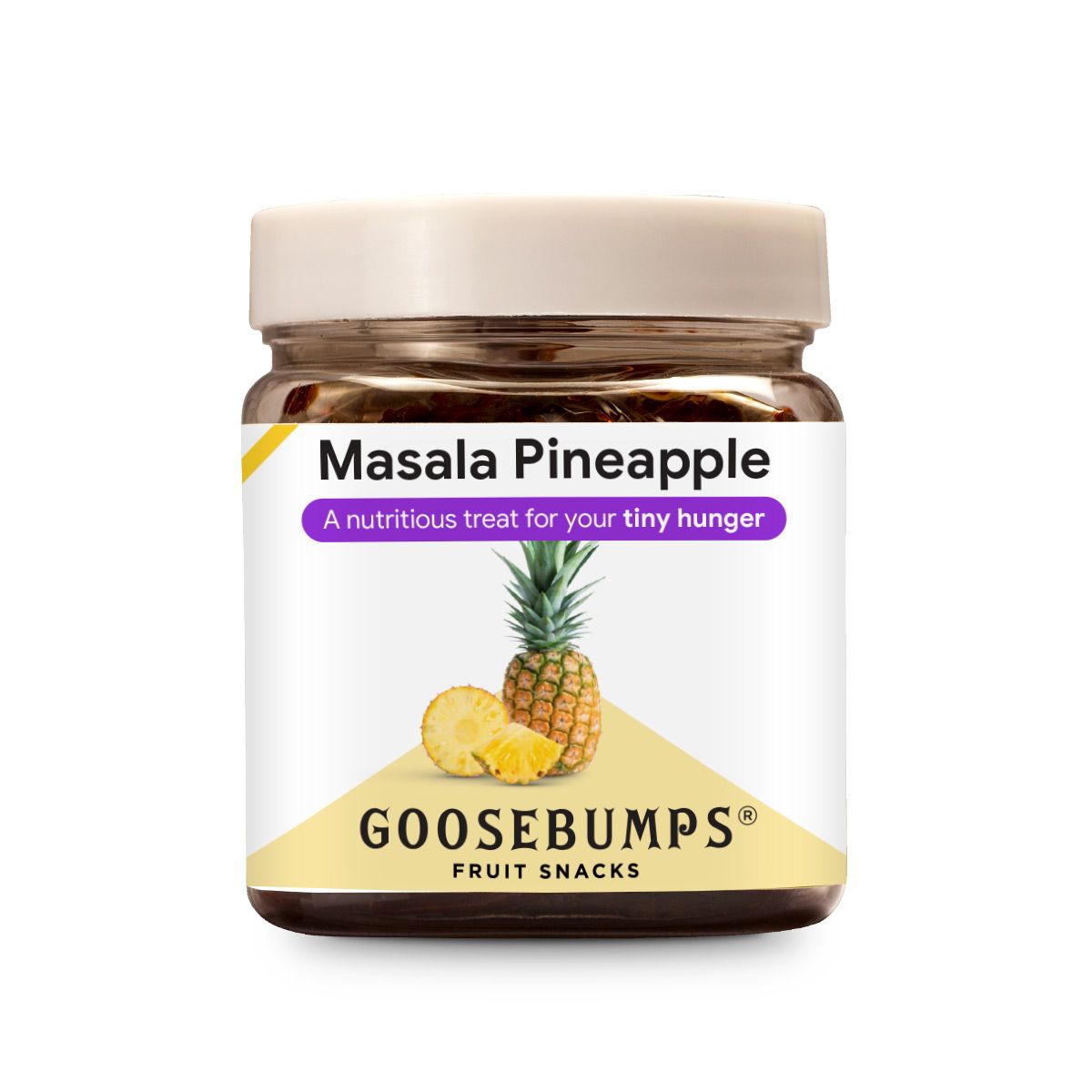 Goosebumps Masala Pineapple | Dried Pineapple Slices | Dehydrated Fruit | Chatpata Pepper Pineapple Healthy Snack for kids and adults | 150 gms