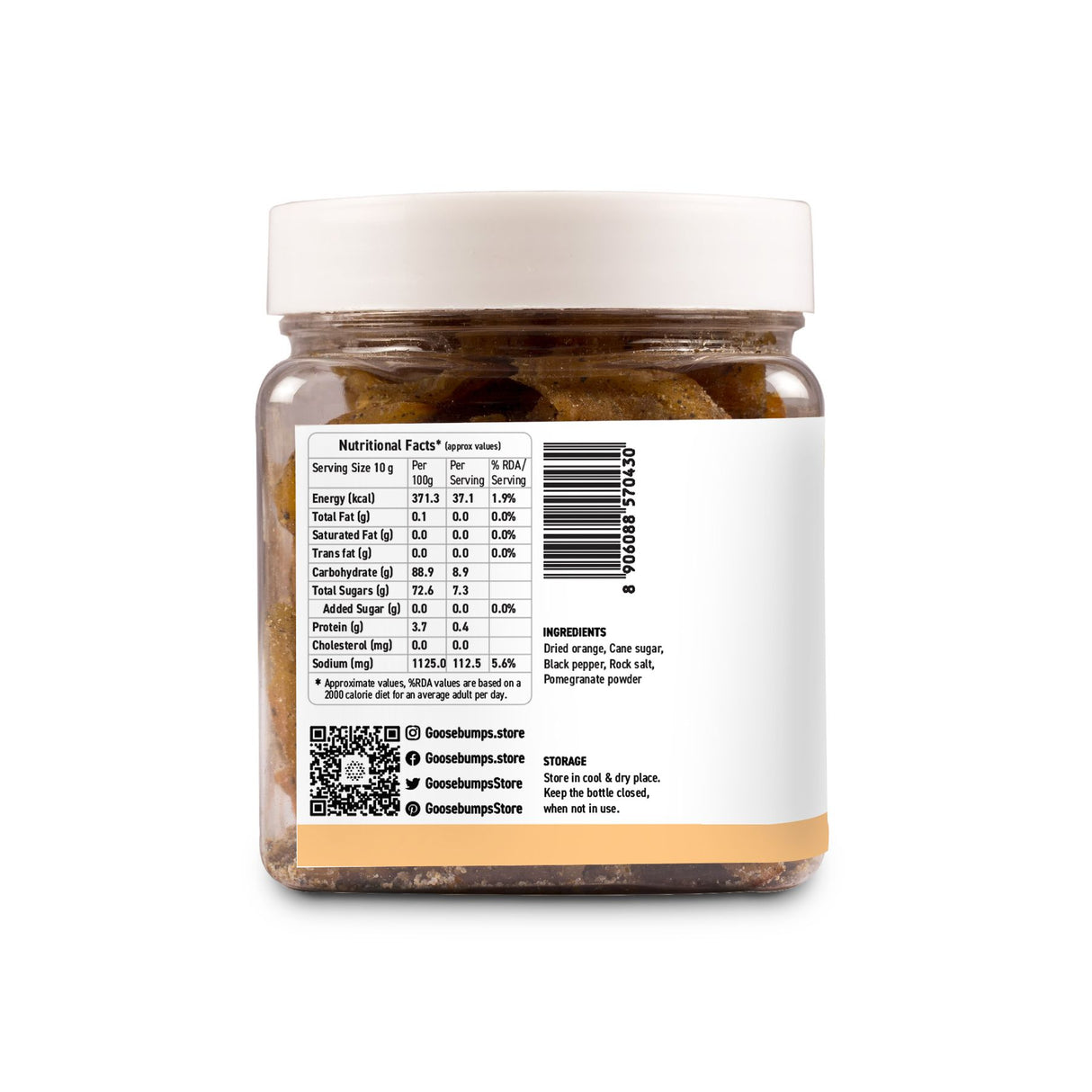 Goosebumps Masala Orange | After Meal Dried Orange Slices | Dehydrated Fruit | Chatpata Orange Healthy Snack for Kids and Adults, 150g