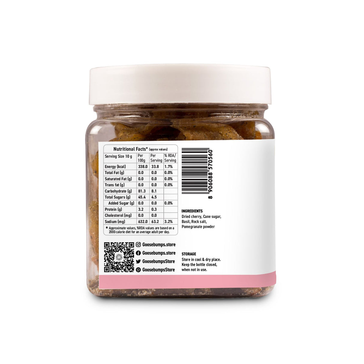 Goosebumps Masala Dried Cherries | Digestive Masala Cherry | Dehydrated Fruit | 150 Gms