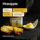 Goosebumps Masala Pineapple | Dried Pineapple Slices | Dehydrated Fruit | Chatpata Pepper Pineapple Healthy Snack for kids and adults | 150 gms