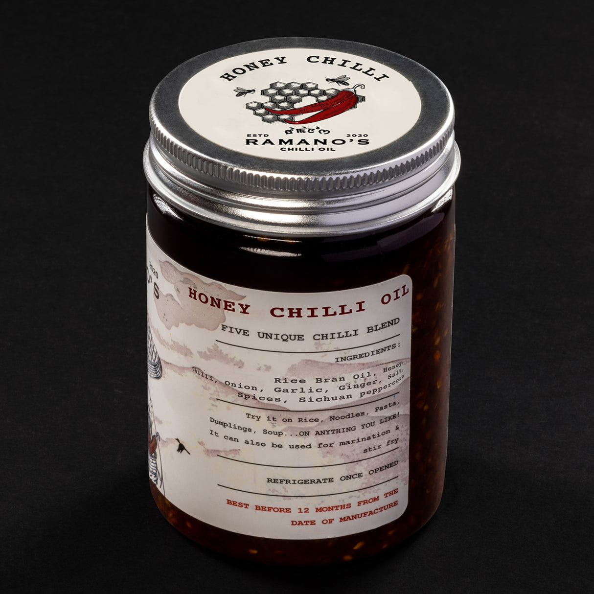 Honey Chilli, 240g (Pure Honey & Chilli Condiment | Sweet & Spicy Drizzle | No MSG | No Soy Sauce)