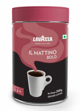 Lavazza Il Mattino Bold |Pure Ground Coffee | Blend of Arabica & Robusta| Medium Roast | Notes of Wood, Cocoa & Spices | Intensity 5 | 200g Tin