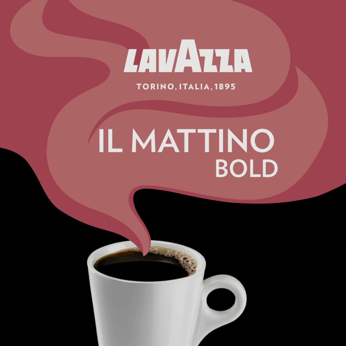 Lavazza Il Mattino Bold |Pure Ground Coffee | Blend of Arabica & Robusta| Medium Roast | Notes of Wood, Cocoa & Spices | Intensity 5 | 200g Tin