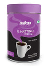 Il Mattino Perfect |Pure Ground Coffee | Premium Arabica | Dark Roast | Notes of Cocoa & Chocolate | Intensity 6 | 200g Tin