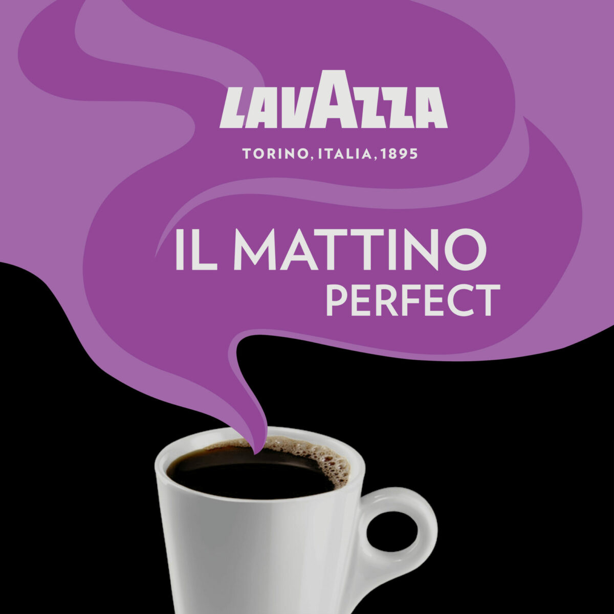 Lavazza Il Mattino Perfect |Pure Ground Coffee | Premium Arabica | Dark Roast | Notes of Cocoa & Chocolate | Intensity 6 | 200g Tin