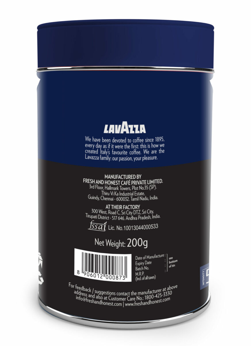 Lavazza Il Mattino Supreme |Pure Ground Coffee | Premium Arabica | Medium Roast | Notes of Nuts & Dried Fruits | Intensity 5 | 200g Tin