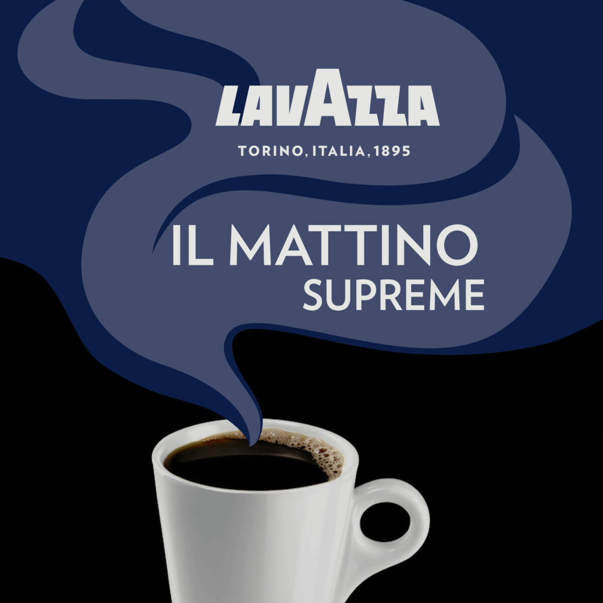 Lavazza Il Mattino Supreme |Pure Ground Coffee | Premium Arabica | Medium Roast | Notes of Nuts & Dried Fruits | Intensity 5 | 200g Tin