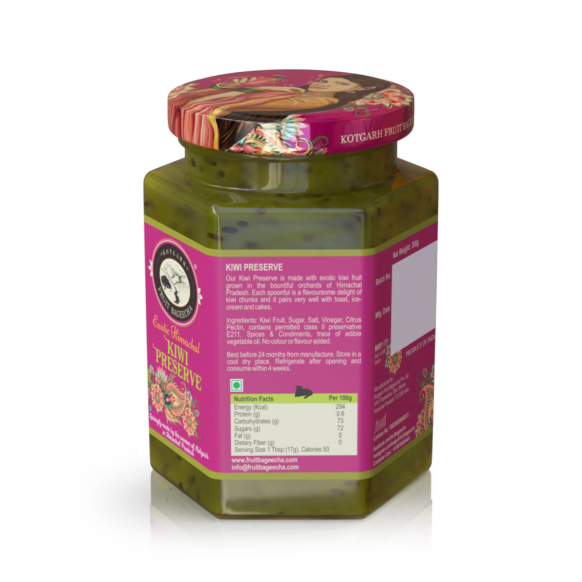 Kotgarh Fruit Bageecha Kiwi Preserve, 300g