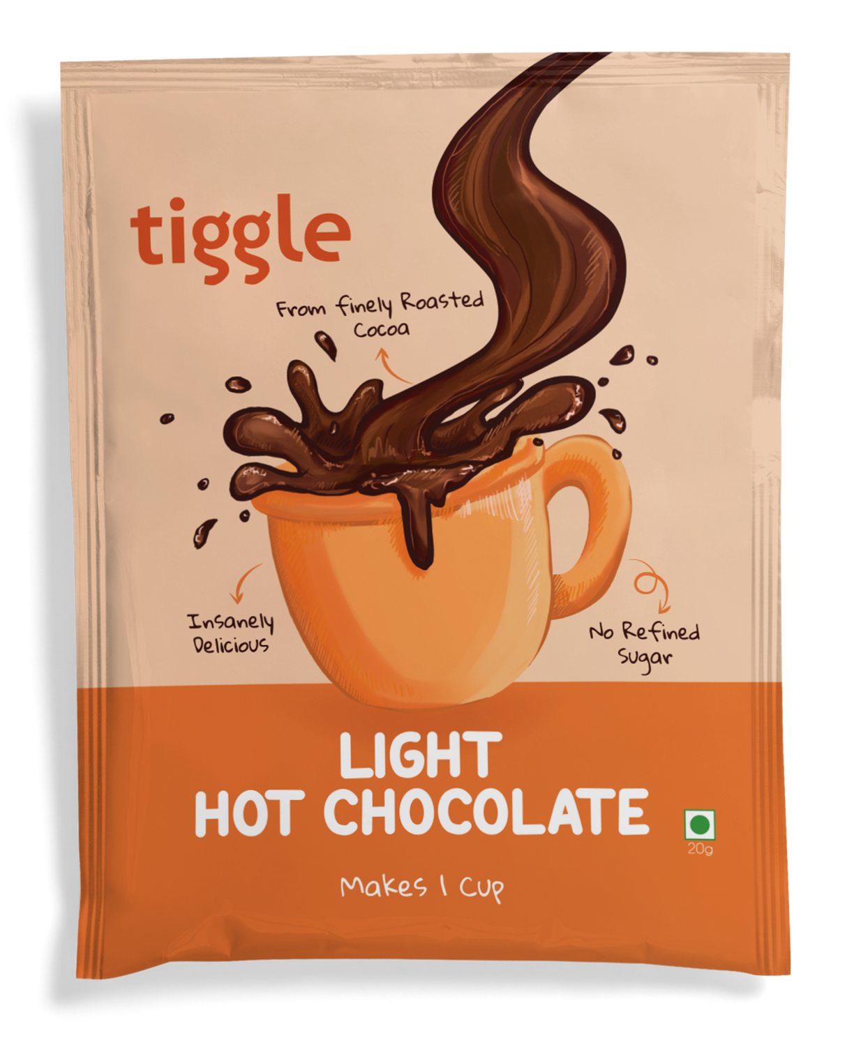 Tiggle Light Hot Chocolate 20g