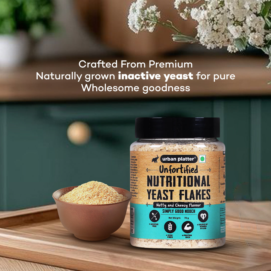 Urban Platter Nutritional Yeast Flakes (Unfortified | Plant Based | Nutty and Cheesy Flavour)