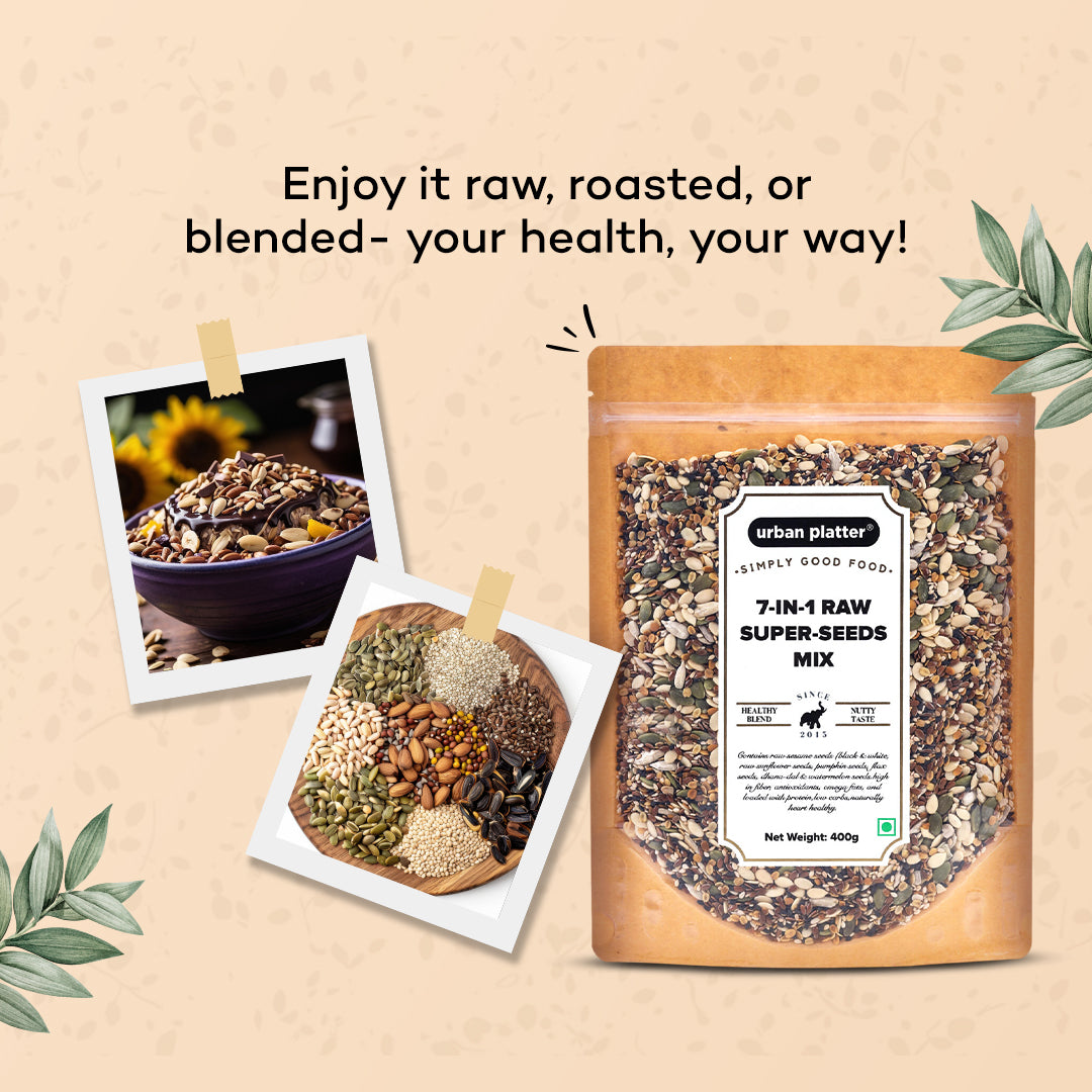 Urban Platter 7-in-1 Raw Super-Seeds Mix, 400g