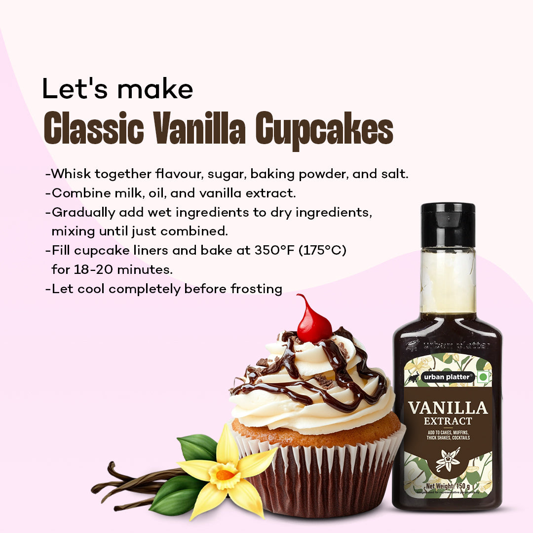 Urban Platter Vanilla Extract, 150g (Ideal for Baking | Madagascar Bourbon Vanilla Extract | Alcohol-Free)