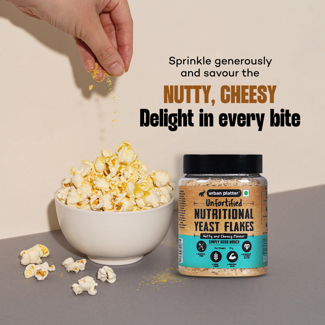 Urban Platter Nutritional Yeast Flakes (Unfortified | Plant Based | Nutty and Cheesy Flavour)