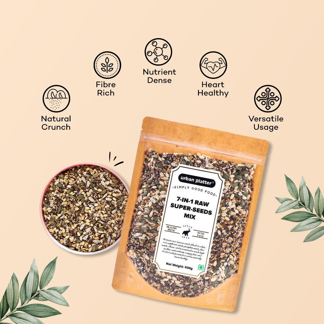 Urban Platter 7-in-1 Raw Super-Seeds Mix, 400g