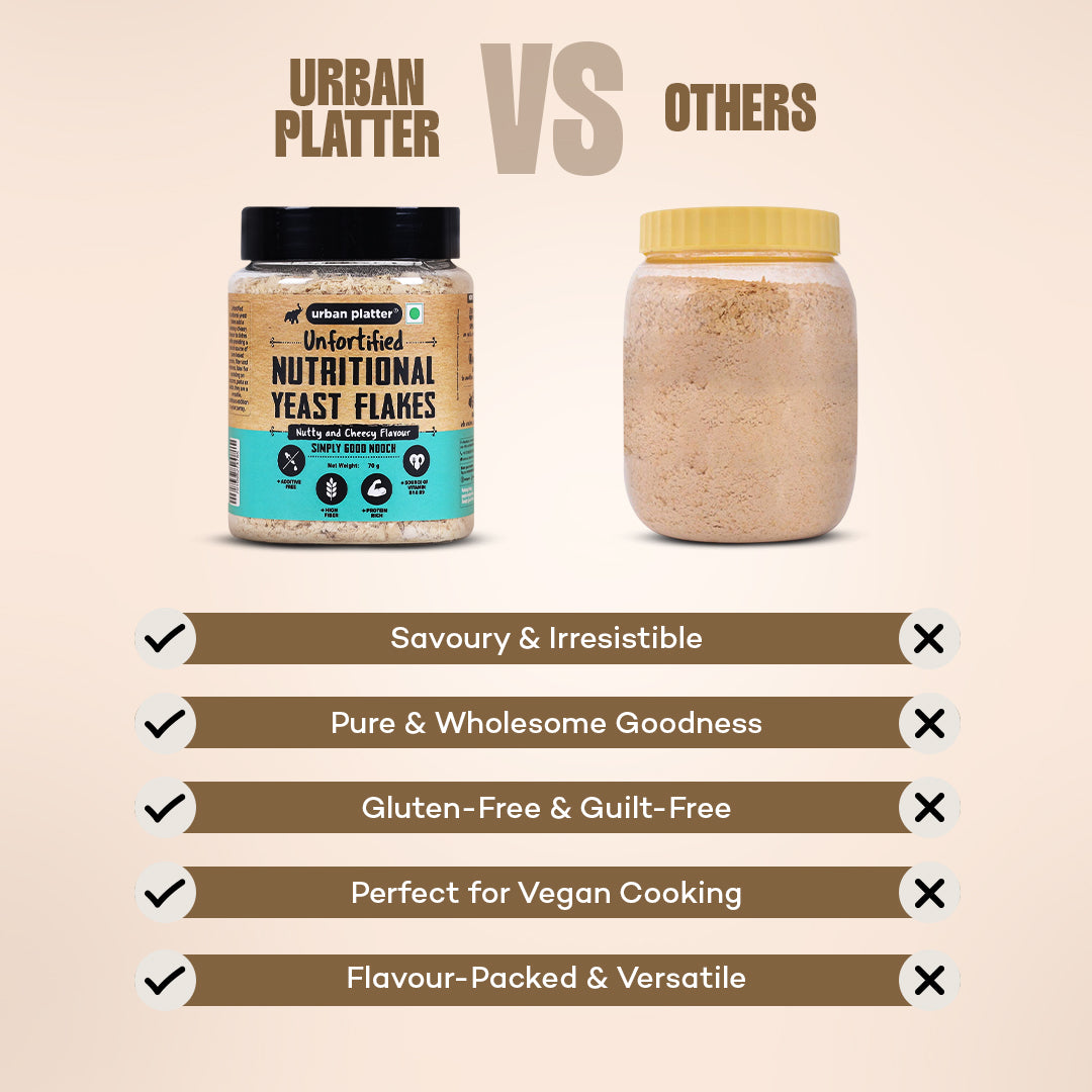 Urban Platter Nutritional Yeast Flakes (Unfortified | Plant Based | Nutty and Cheesy Flavour)